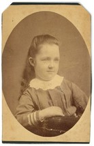 CIRCA 1870&#39;S CDV Adorable Smiling Young Girl Ingraham Bros Northampton, MA - £7.42 GBP