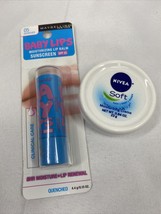 (2) Nivea Soft Moisturizing Creme Maybelline Baby Lips Quenched Lip Balm - £5.41 GBP