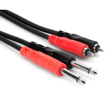Cpr-202 Dual 1/4&quot; Ts To Dual Rca Stereo Interconnect Cable, 2 Meters - £13.56 GBP