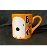 Adorable Halloween BOO Ghost Mug Orange Ceramic Coffee Cup Cute Spooky D... - $12.02 CAD