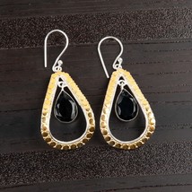 Black Onyx Gemstone 925 Silver Earring Handmade Jewelry Earring 2.27&quot; - £10.52 GBP