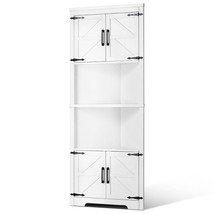 VEVOR 68&quot; Corner Storage Cabinet with 4 Wooden Doors &amp; Adjustable Shelve... - $318.07