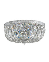 Hand Cut Crystal Ceiling Flush Mount Chandelier Neiman Marcus Horchow New - £254.43 GBP