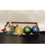 Round Ball Handmade Christmas Ornaments Blue Yellow Cat Snowflake Black - $8.00+