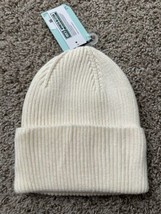 DSG womens ribbed oat milk beanie headgear OSFM Winter Hat - $14.01