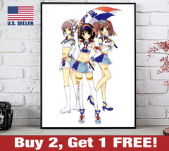 The Melancholy of Haruhi Suzumiya Poster 18&quot; x 24&quot; Print Anime Race Queen - £10.60 GBP