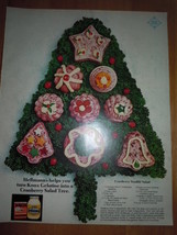 Hellmann&#39;s Cranberry Souffle Salad Christmas Tree Print Magazine Ad 1969  - £7.98 GBP