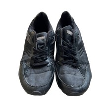 Diesel Mens Eagle Loop Shoe Size 12 Black Gray Suede Nylon Sneaker Low Top - £47.90 GBP