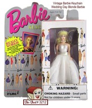 Vintage Barbie Keychain Wedding Day Blonde by Basic Fun for Mattel 1997 NRFB - $14.95