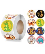 500pcs/roll Animals Reward Stickers Cartoon Pattern Cute Words Encourage... - $8.99+