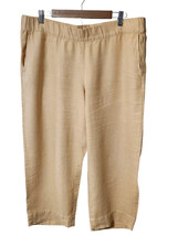 Pure J Jill Garment  Linen Dyed Pants Womens Orange Pull On Wide Leg  Cr... - $40.29 CAD