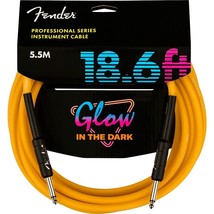 Fender Professional Glow In The Dark Straight Instrument Cable 18.6 ft. Orange - £59.13 GBP