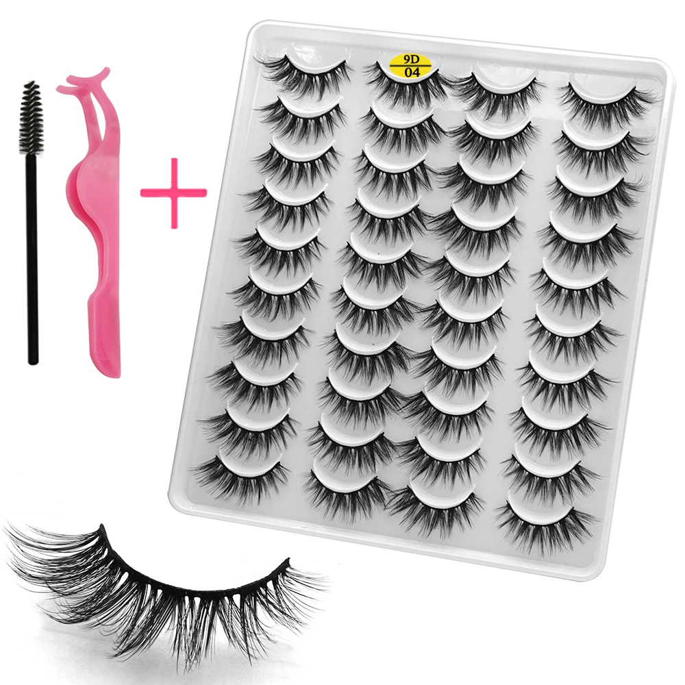 Pairs mink eyelashes fashion handmade cruelty free soft wispies 3d fake eye lashes long thumb200