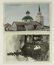 Vintage Paper &amp; Rppc Postcards Trappers Cache Russian Church Sitka Ak - £10.10 GBP