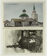 Vintage Paper &amp; RPPC Postcards TRAPPERS CACHE RUSSIAN CHURCH Sitka AK - £10.30 GBP