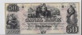 Canal Bank 1857-1861, $50 Bill   B25 - £123.70 GBP