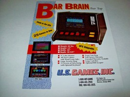 Bar Brain Arcade Flyer Original Video Game Countertop Art Promo Vintage - £17.51 GBP