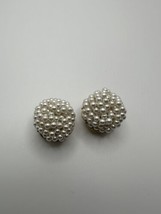 Vintage Hobe Pearl Clip Earrings 2.3cm - £15.57 GBP