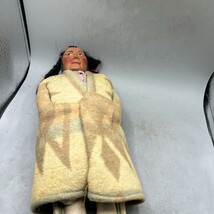 VINTAGE  BULLY GOOD SKOOKUM DOLL NATIVE AMERICAN INDIAN DOLL ROUGH CONDI... - $39.59