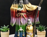 Large 16.75&quot;H Rainbow Holy Death Santa Muerte Holding Scythe Globe W/ Ow... - $74.99