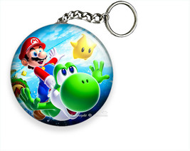 SUPER MARIO BROTHERS RIDING YOSHI IN SPACE GALAXY HD KEYCHAIN KEY FOB RI... - £12.35 GBP+