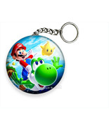 SUPER MARIO BROTHERS RIDING YOSHI IN SPACE GALAXY HD KEYCHAIN KEY FOB RI... - $18.93 CAD+