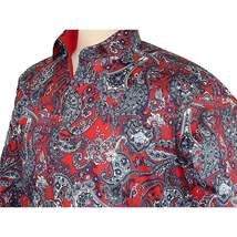 Men Shirt J.Valintin Turkey Usa Egyption Cotton Axxess Style 5406-04 Red image 11