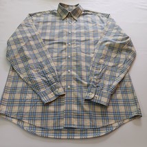 Jos A Bank Executive Collection Men's Yellow & Blue Cotton Button Up Shirt Sz M image 6