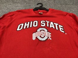 Ohio State Buckeyes Shirt Mens 2XL Thermal Red Long Sleeve NCAA Football . - £10.85 GBP