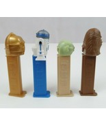 Vintage Lot of 4 Star Wars Pez Dispensers R2D2, Yoda, C3-PO, &amp; Chewbaccha - £9.91 GBP
