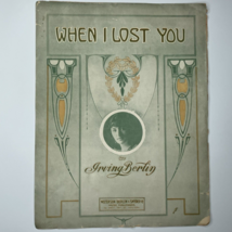 When I Lost You Vtg Sheet Music Irving Berlin Madge Maitland Large Format 1912 - £7.05 GBP