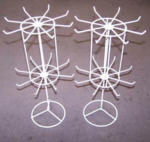 SPINNING JEWELRY DISPLAY RACK 16 IN WHITE counter racks displays showroo... - $14.24