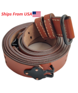 US Springfield Rifle WWI M1907 Pattern Steel Fitting Leather Brown Sling - £14.51 GBP