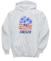 Independence Day Hoodie Stars and Stripes Forever White-H  - £25.53 GBP