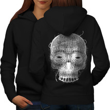 Skull Face Sweatshirt Hoody Scary Head Women Hoodie Back - £17.63 GBP