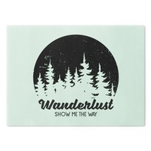 Personalized Tempered Glass Cutting Board - Wanderlust Forest - Adventur... - $49.44+