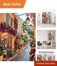 Vibrant 12x16 Inch Diamond Art Craft Kit - Scenic Floral Design for Home - $19.75