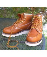 EVER BOOTS Leather Ankle Work Boots Lace Up Soft Moc Toe Saddle NWOB Men... - £49.94 GBP
