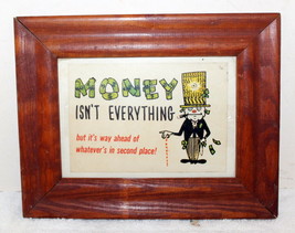1930&#39;s Framed Postcard ~ Money Isn&#39;t Everything ~ Jack Freeman ~ Longport NJ - £6.38 GBP
