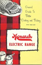 Monarch Electric Range Pamphlet General Guide to Better Cooking and Baking - £6.80 GBP