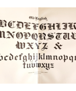 1899 Old English Style Font Victorian Lettering Example Penmanship DWH5A - $29.99