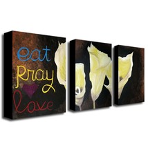 Eat Pray Love By Amanda Rea Canvas Wall Art, Three 14X19-Inch.. - $146.99