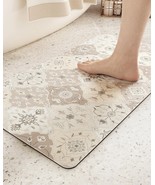 Boho Bathroom Rug Runner Absorbent Quick Dry 24&quot;x43&quot; Brown Tan Washable ... - $617.58 MXN