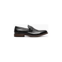 25550-001 Stacy Adams Marlowe Algonquin Moc Toe Penny Slip On Black Leather image 3