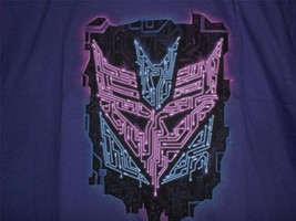 TeeFury Transformers LARGE &quot;Decept-Iconic&quot; Decepticon Tribute Shirt PURPLE - £11.01 GBP