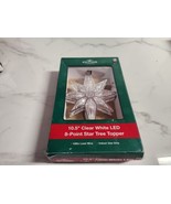 New Kurt Adler 10 Changing Color 8 Point Silver Atomic Star Christmas Tr... - $33.66