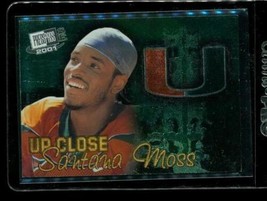 2001 Press Pass Up Close Chrome Football Card Uc 6/6 Santana Moss Hurricanes - £6.70 GBP