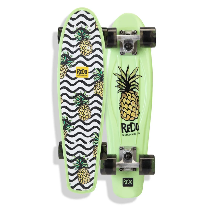 Skated 22.5&quot; x 6&quot; Retro Poly Wavy Pine Cruiser Complete - £160.18 GBP