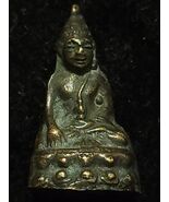 Thai amulet Phra Kring  copper 3 cm. old, authentic, rare, luck. - $39.60