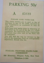 Vintage Niagra Frontier State Park Parking Ticket &amp; Map - $37.88 MXN